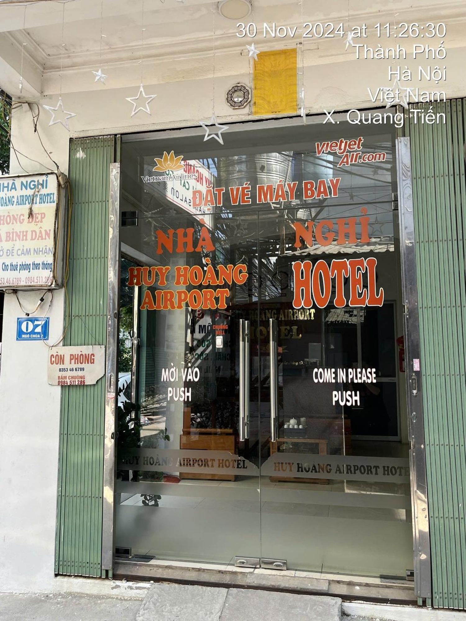 Huy Hoang Airport Bed and Breakfast Hanoi Eksteriør billede